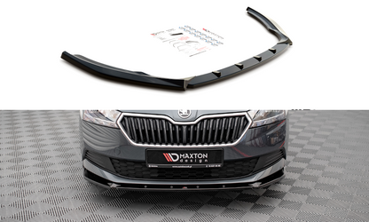 Front Ansatz für Skoda Fabia Mk3 Facelift schwarz matt