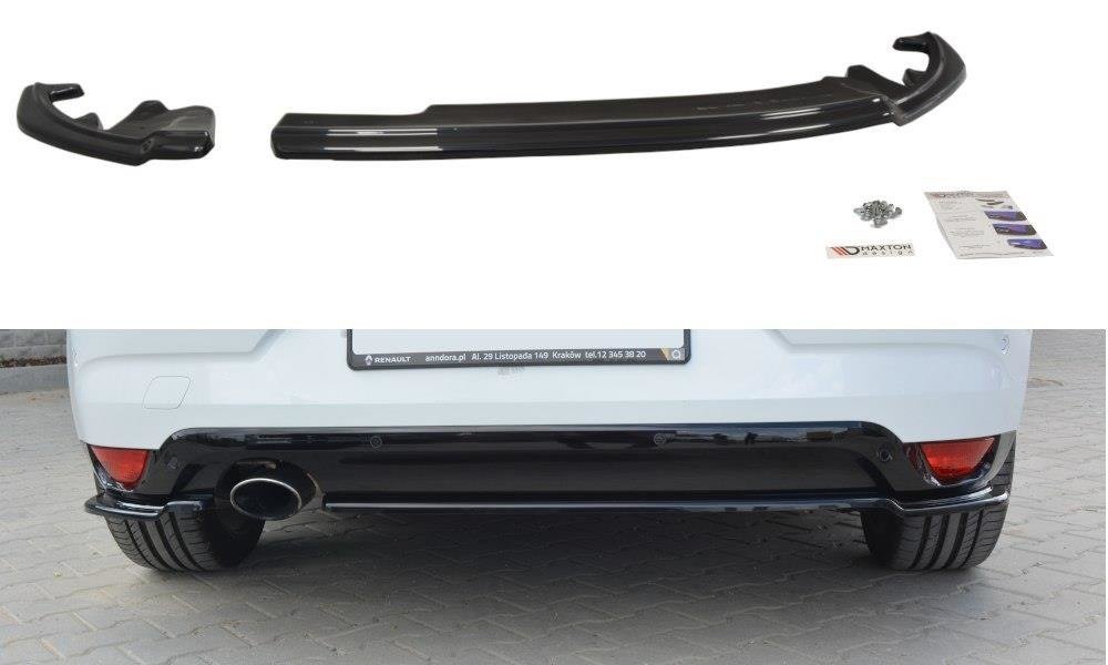 Heck Ansatz Flaps Diffusor für Renault Megane Mk4 Hatchback schwarz matt