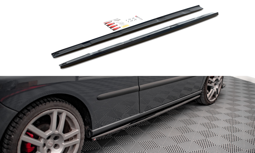 Seitenschweller Ansatz für Seat Ibiza Cupra Mk3 schwarz matt