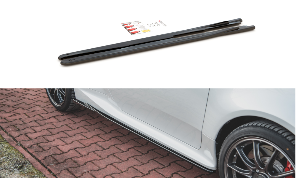 Seitenschweller Ansatz für V.1 für Toyota GR Yaris Mk4 Carbon Look