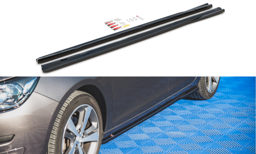 Seitenschweller Ansatz für Peugeot 308 SW Mk2 Facelift Carbon Look