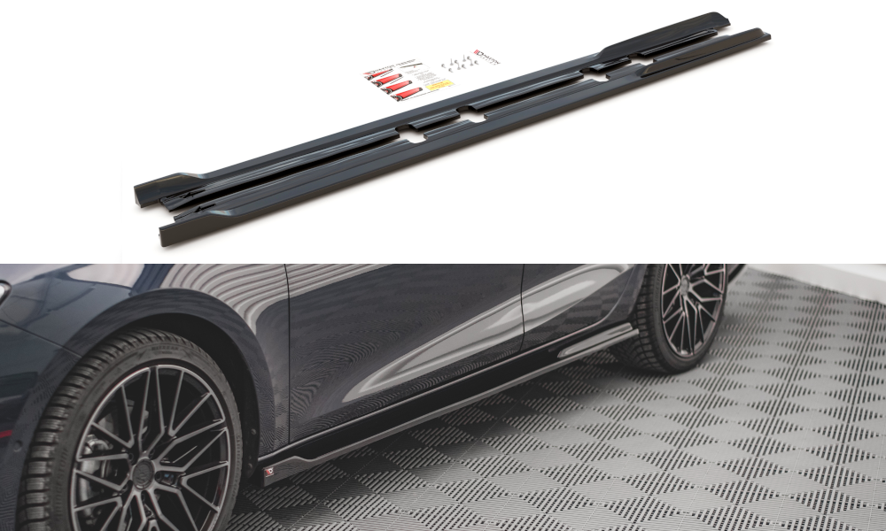 Seitenschweller Ansatz für V.2 für Seat Leon FR Mk4 / Cupra Leon  schwarz Hochglanz