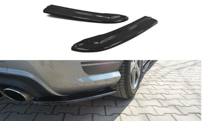 Heck Ansatz Flaps Diffusor für Mercedes C W204 63 AMG/AMG-Line Carbon Look