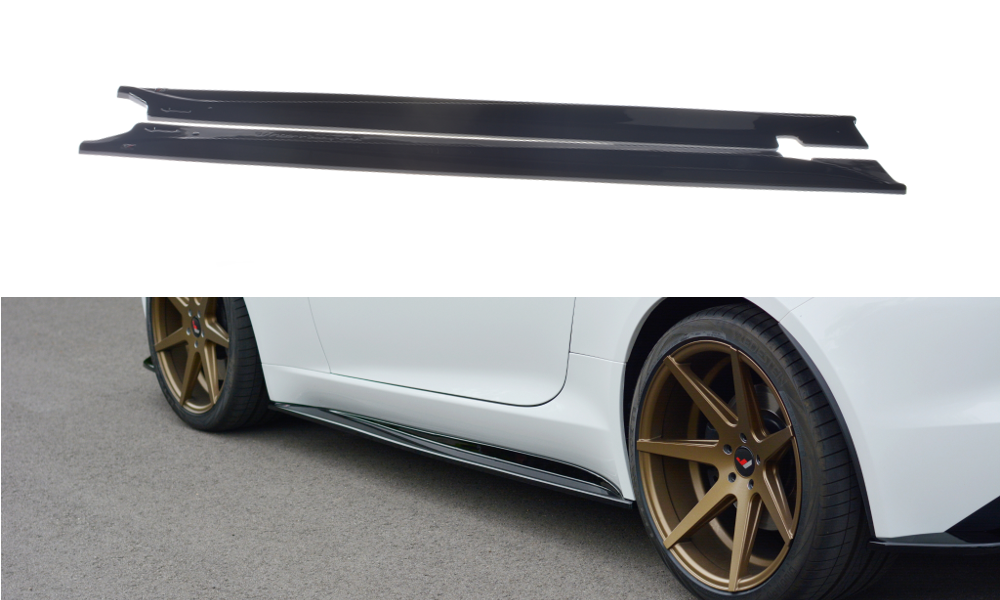 Seitenschweller Ansatz für JAGUAR F-TYPE schwarz matt