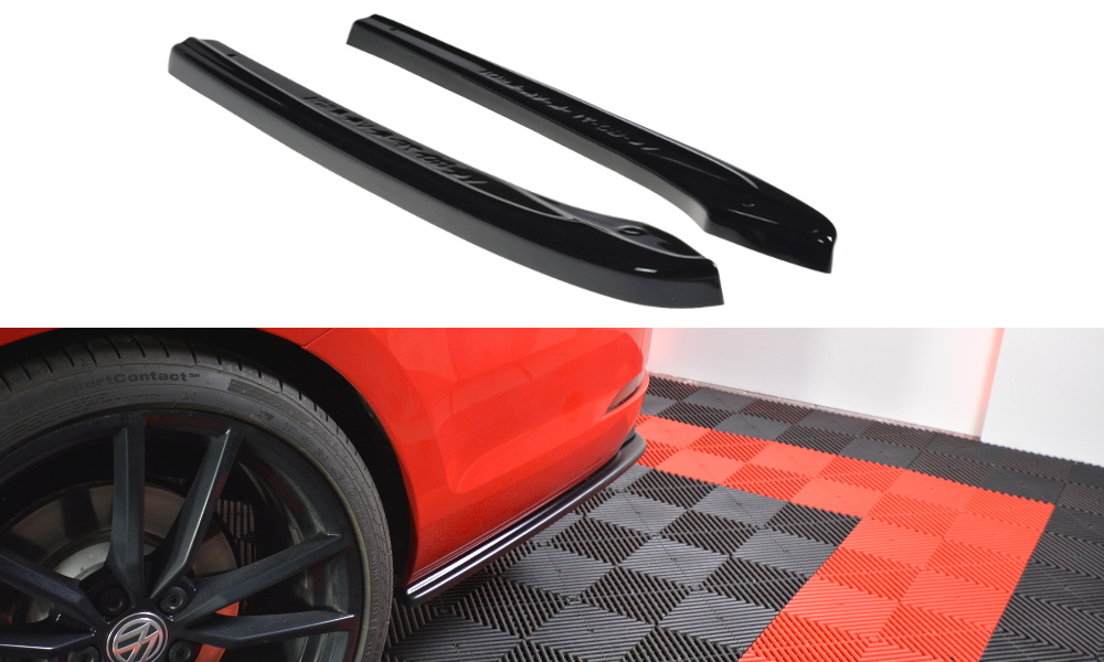 Heck Ansatz Flaps Diffusor V.1 für VW GOLF 7 R VARIANT FACELIFT  Carbon Look