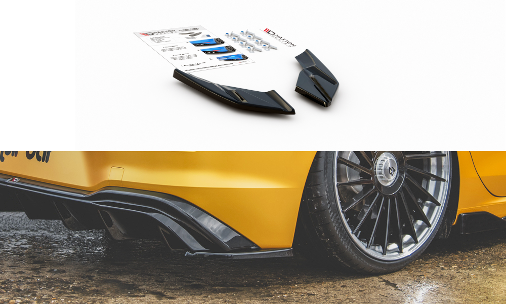 Heck Ansatz Flaps Diffusor für VW Golf 8  schwarz matt