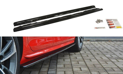 Seitenschweller Ansatz für Audi S4 / A4 S-Line B9 Carbon Look