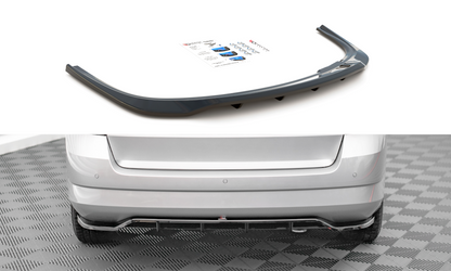 Mittlerer Diffusor Heck Ansatz DTM Look für Skoda Fabia Combi Mk3 schwarz Hochglanz