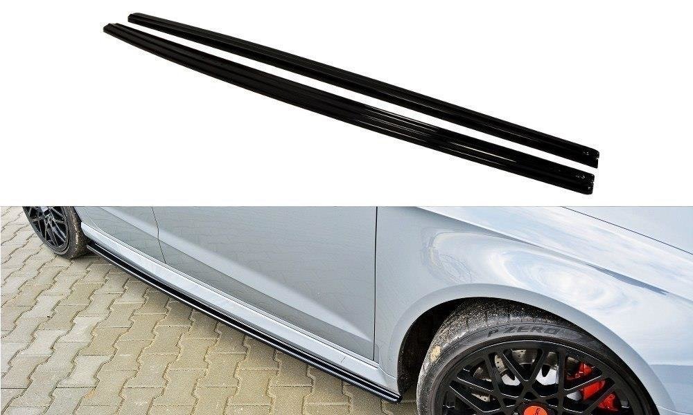 Seitenschweller Ansatz für Audi RS3 8V Sportback schwarz matt