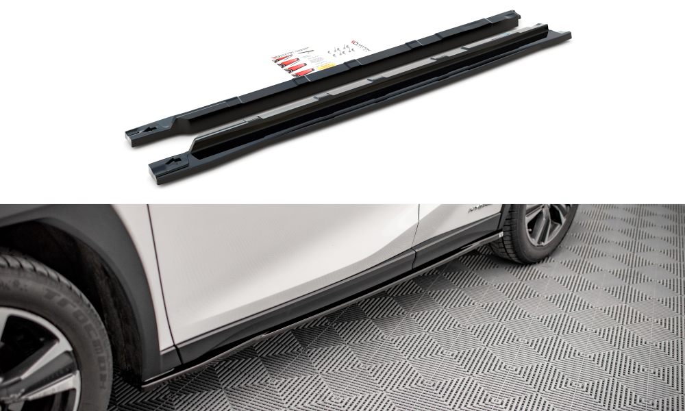 Seitenschweller Ansatz für Lexus UX Mk1 schwarz Hochglanz