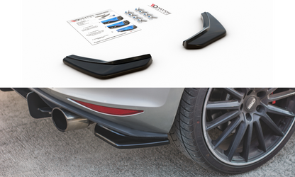Heck Ansatz Flaps Diffusor V.2 für VW Golf 7 GTI  Carbon Look