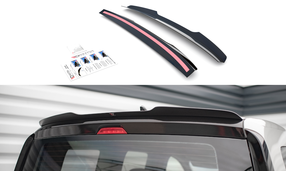 Spoiler CAP für Volkswagen Caddy Mk5 schwarz Hochglanz