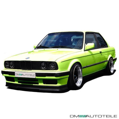 Frontspoiler Lippe vorne Schwarz + 10x Montage Clips 82-94 passend für BMW E30