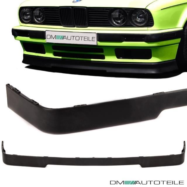 Frontspoiler Lippe vorne Schwarz + 10x Montage Clips 82-94 passend für BMW E30