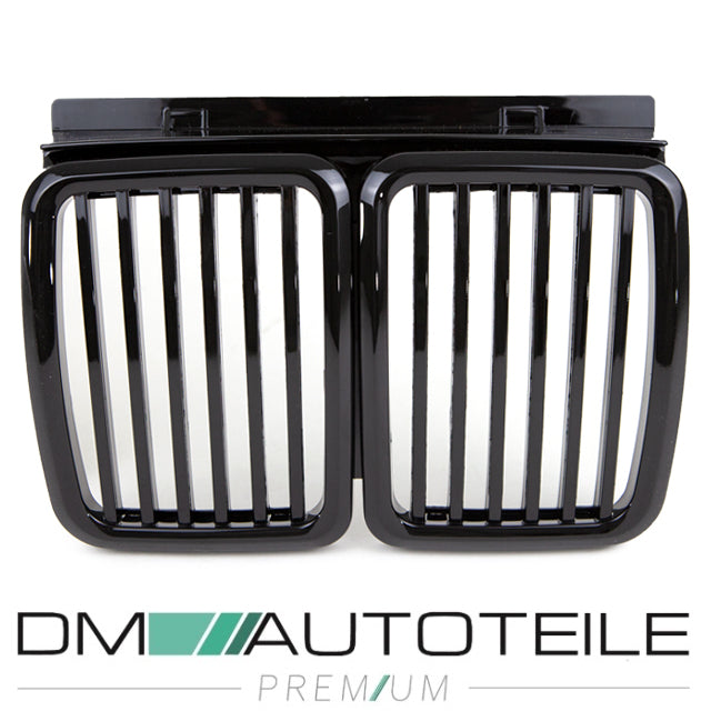 Satz Sport Kühlergrill für BMW 3er E30 passend in hochglanz Schwarz alle Modelle