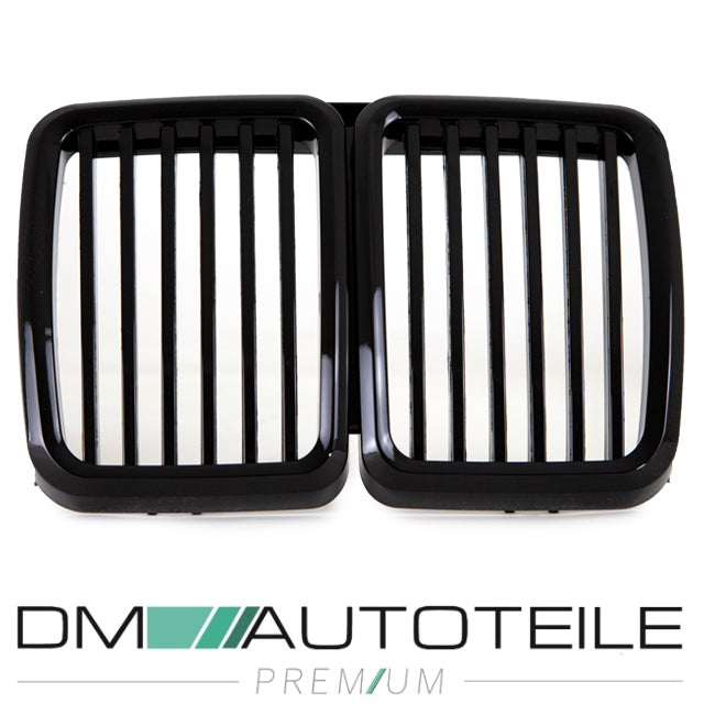 Satz Sport Kühlergrill für BMW 3er E30 passend in hochglanz Schwarz alle Modelle