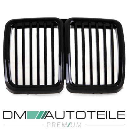 Satz Sport Kühlergrill für BMW 3er E30 passend in hochglanz Schwarz alle Modelle