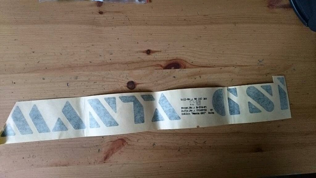 Manta Schriftzug "MANTA GSI" neu original GM