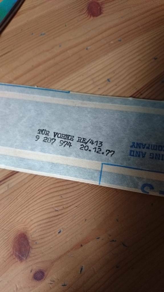 Opel Youngtimer Oldtimer Farbstreifen Tür vorne rechts GM 9287974