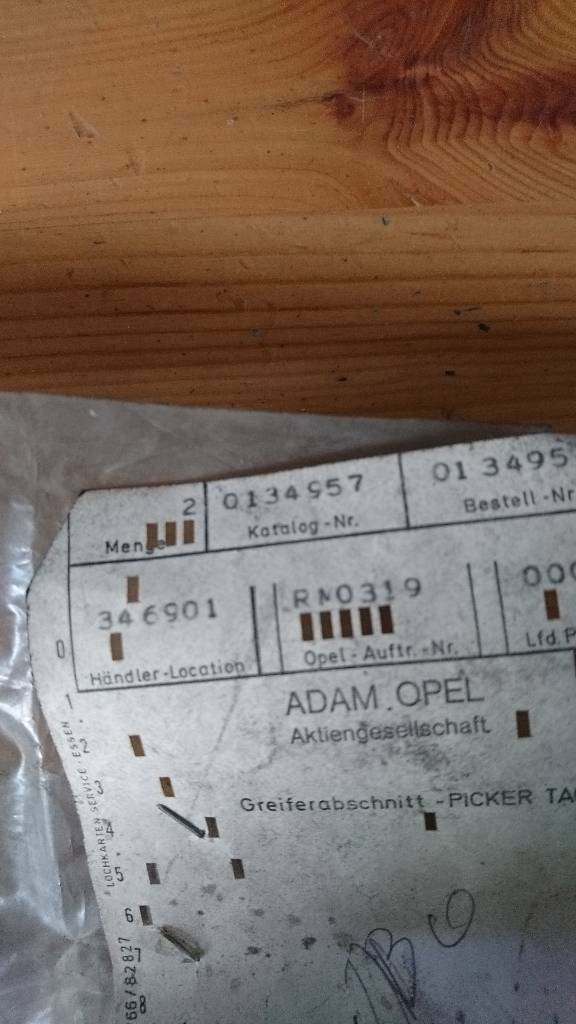 Opel Youngtimer Oldtimer Schieber neu original GM 134957