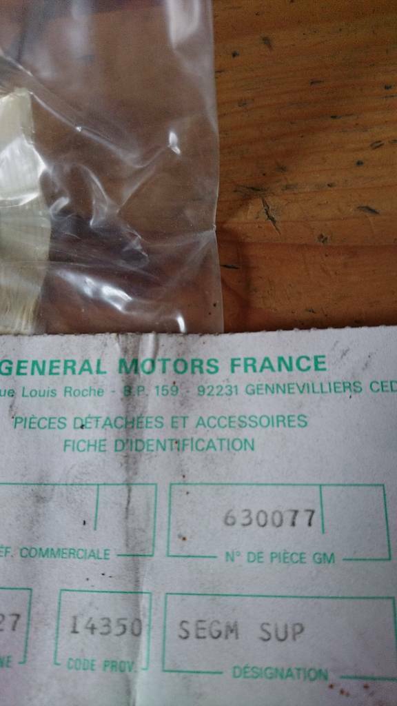 Opel Youngtimer Oldtimer Kolbenring neu original GM 630077
