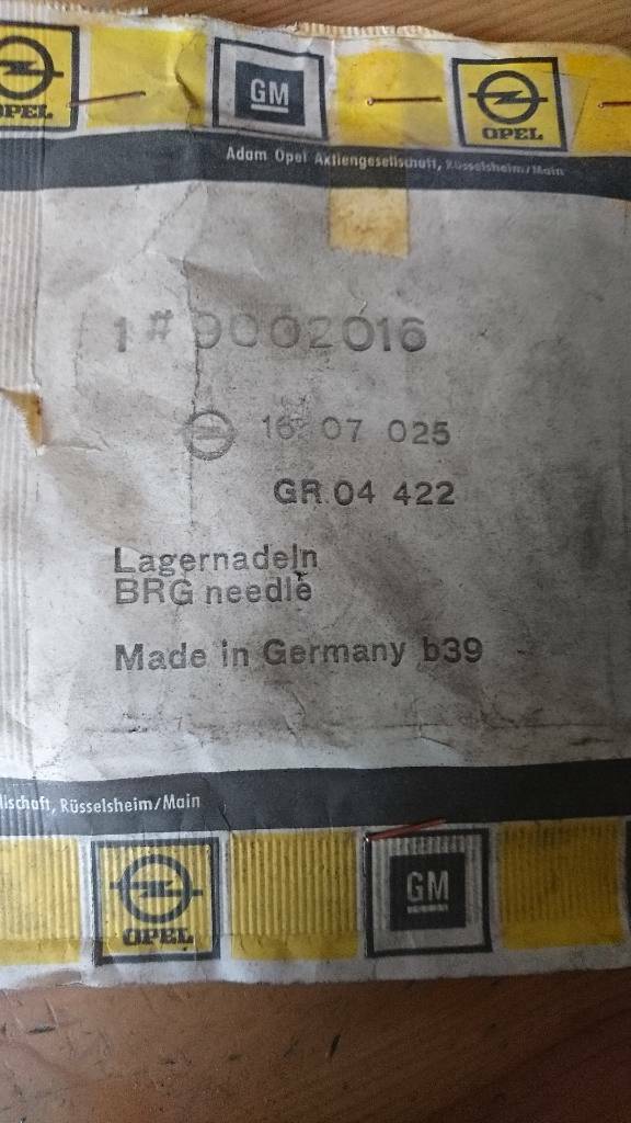 Opel Youngtimer Oldtimer Lagernadel Nadellager neu GM 1607025
