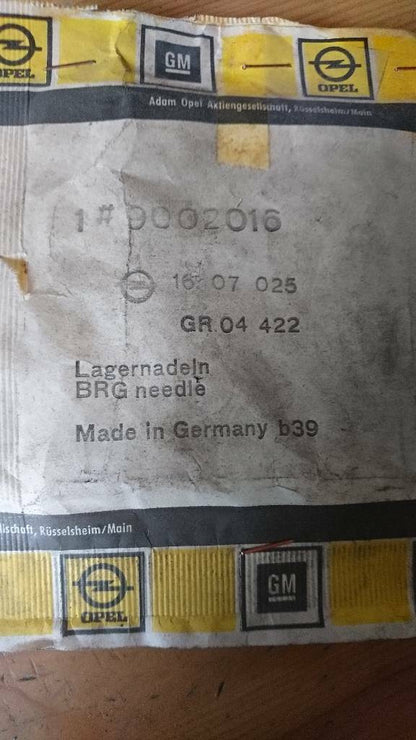 Opel Youngtimer Oldtimer Lagernadel Nadellager neu GM 1607025