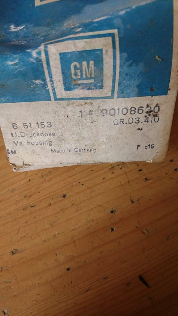 Rekord C D E Manta A B Unterdruckdose neu original GM