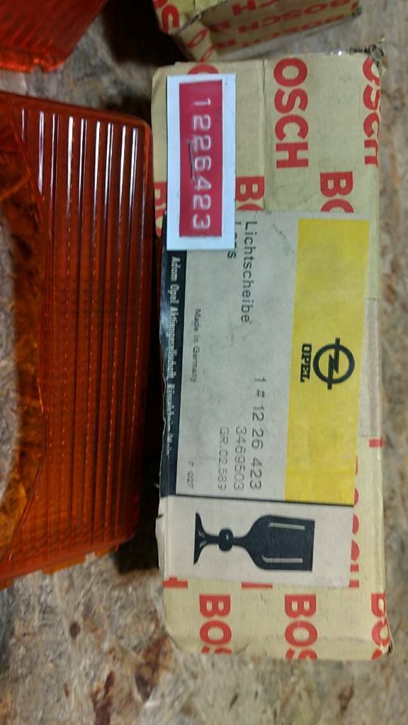 Original GM Opel Rekord D Blinkerglas-Set NEU