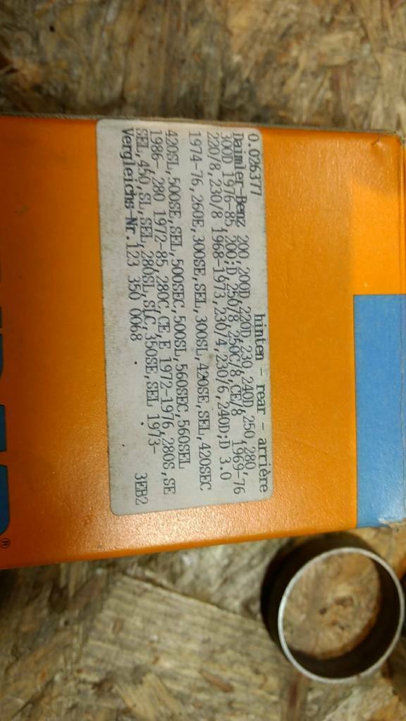 Original Spidan Radlager-Satz hinten Daimler Benz NEU
