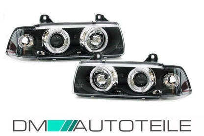 Angel Eyes Scheinwerfer Black passt für E36 alle Modelle Coupe Cabrio 90-99