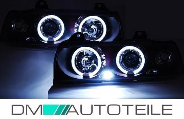 Angel Eyes Scheinwerfer Black passt für E36 alle Modelle Coupe Cabrio 90-99
