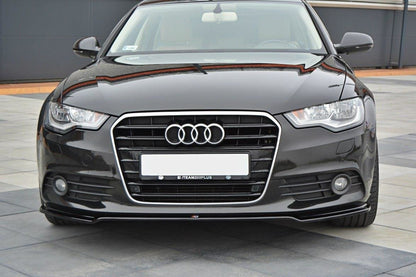 Front Ansatz V.1 für Audi A6 C7 schwarz Hochglanz