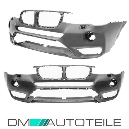 Stoßstange vorne SRA + Kamera Loch grundiert passt für BMW X3 (F25) 14-17