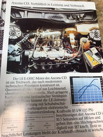 Opel Ascona Prospekte diverse