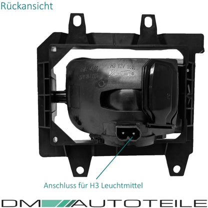 Nebelscheinwerfer SET Gelb + H3 Birnen passend für BMW E30 Facelift ab 1987