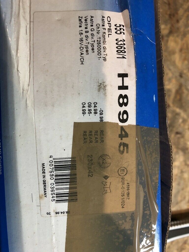 Original Pagid Bremsbacken Opel Astra / Vectra / Zafira Neu