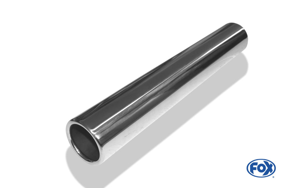 FOX Anschweißendrohr Typ 12 Ø 63 mm / Länge: 400 mm  - rund / eingerollt / gerade / ohne Absorber