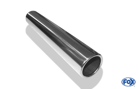 FOX Anschweißendrohr Typ 12 Ø 70 mm / Länge: 400 mm  - rund / eingerollt / gerade / ohne Absorber
