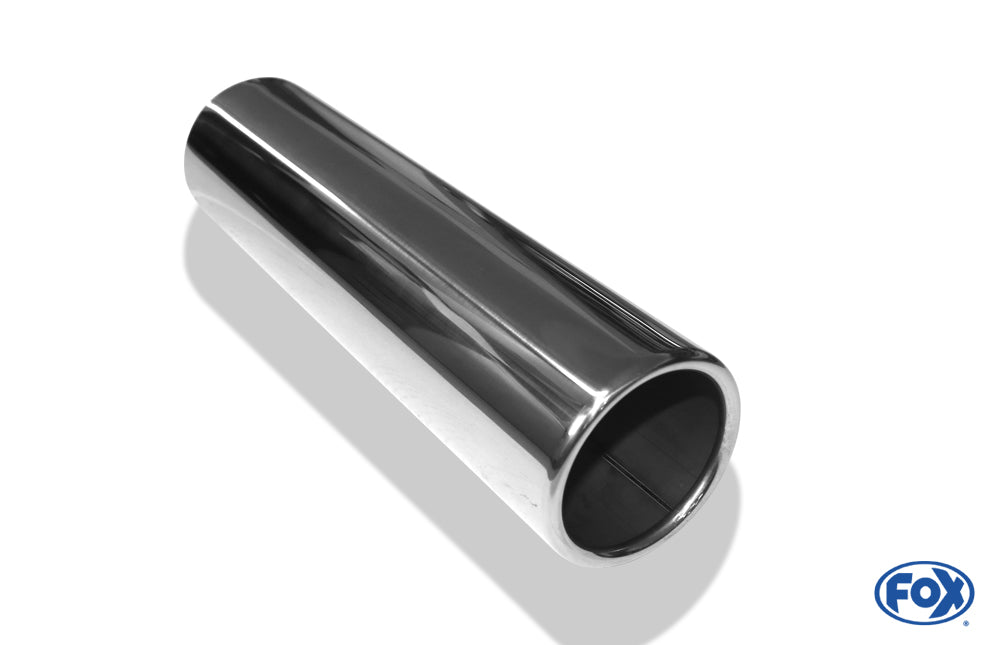 FOX Anschweißendrohr Typ 12 Ø 80 mm / Länge: 400 mm  - rund / eingerollt / gerade / ohne Absorber