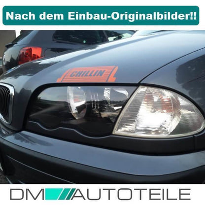 Set Scheinwerferglas Scheinwerfer Glas +SIKA für BMW E46 Limousine Touring 98-01