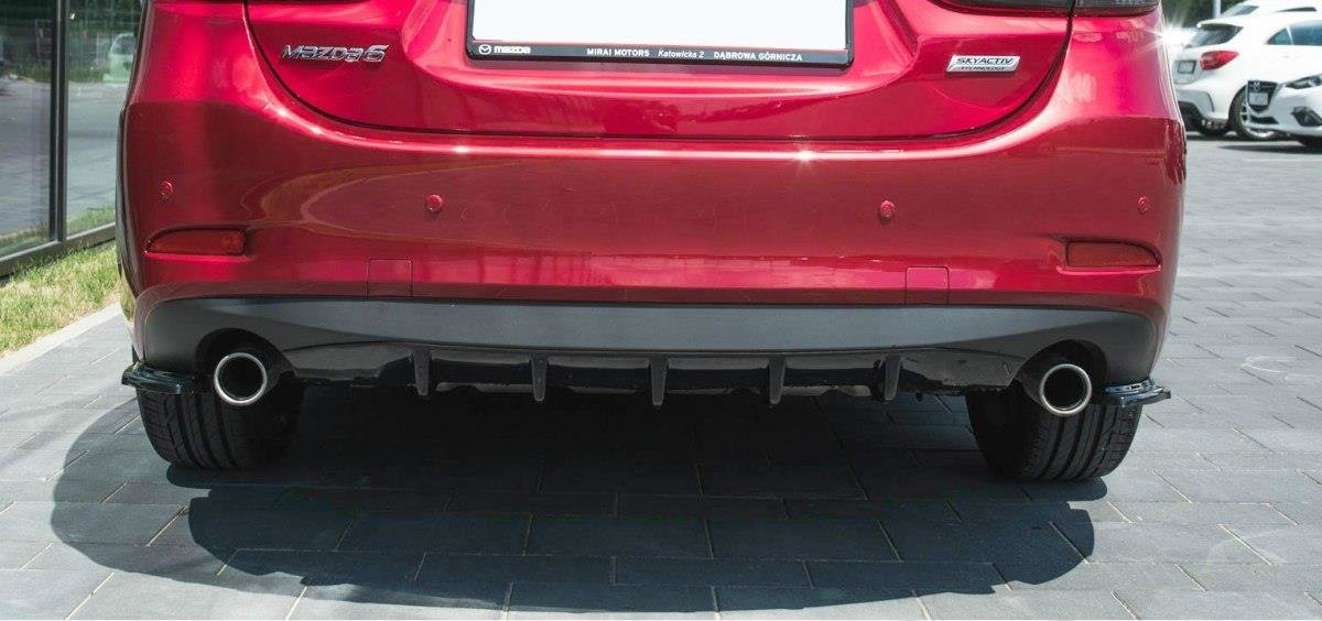 Diffusor Heck Ansatz für Mazda 6 GJ (Mk3) Facelift Carbon Look