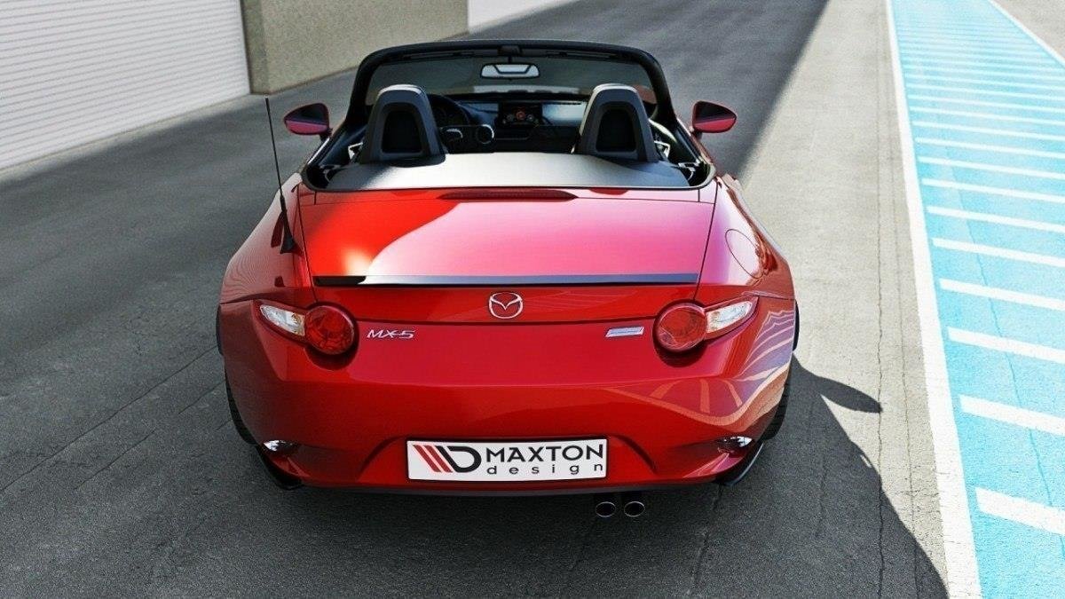Heck Ansatz Flaps Diffusor für Mazda MX-5 IV schwarz Hochglanz