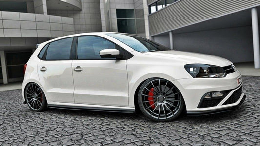 Seitenschweller Ansatz für VW POLO MK5 GTI Facelift schwarz Hochglanz