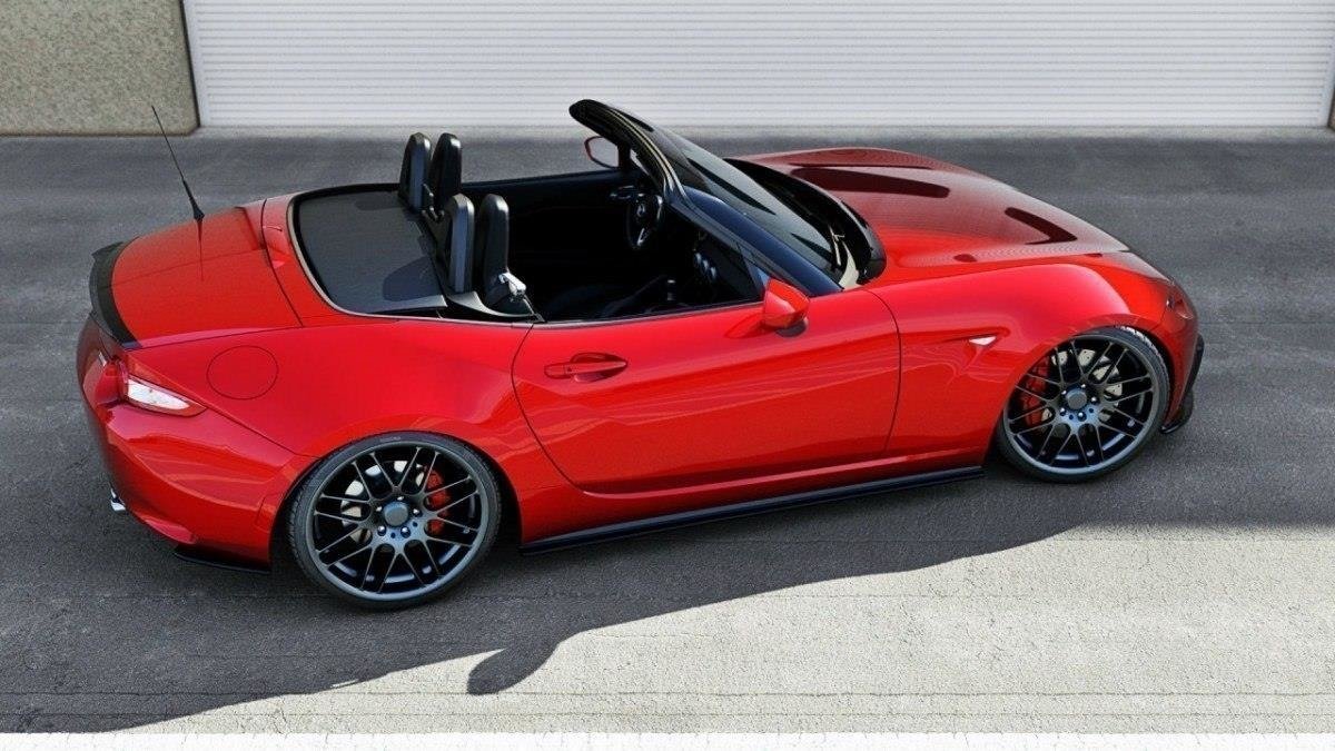 Heck Ansatz Flaps Diffusor für Mazda MX-5 IV Carbon Look