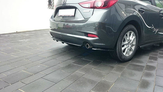 Mittlerer Diffusor Heck Ansatz für Mazda 3 BN (Mk3) Facelift DTM LOOK Carbon Look