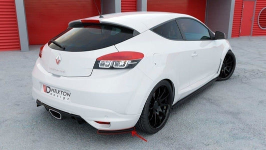 Heck Ansatz Flaps Diffusor für RENAULT MEGANE 3 RS Carbon Look