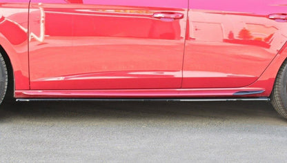 Seitenschweller Ansatz für v.1 Seat Leon Mk3 Cupra/ FR Facelift schwarz matt