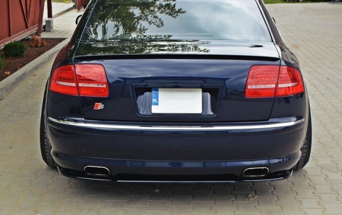 Heck Ansatz Flaps Diffusor für AUDI S8 D3 schwarz matt