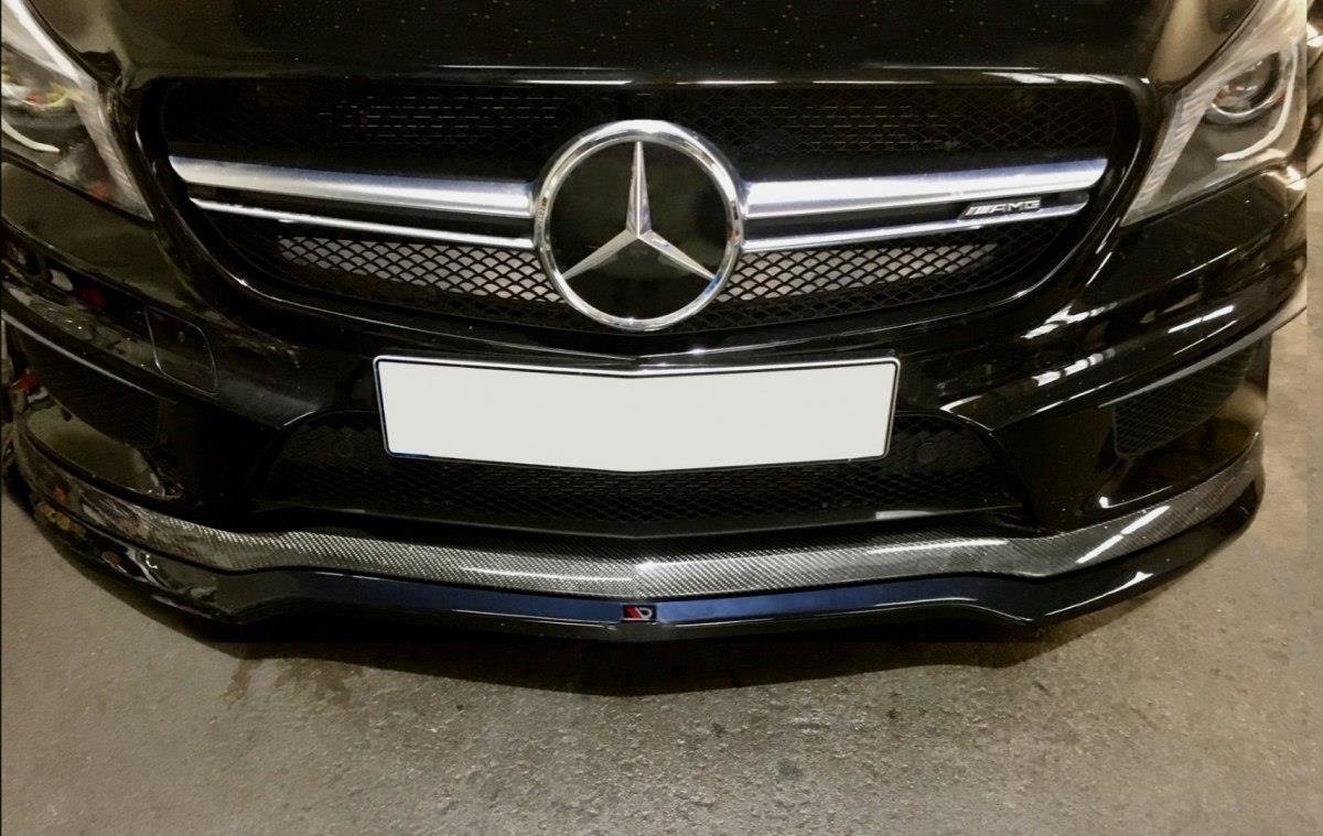 Front Ansatz für v.1 MERCEDES CLA 45 AMG C117 (vor Facelift) schwarz Hochglanz